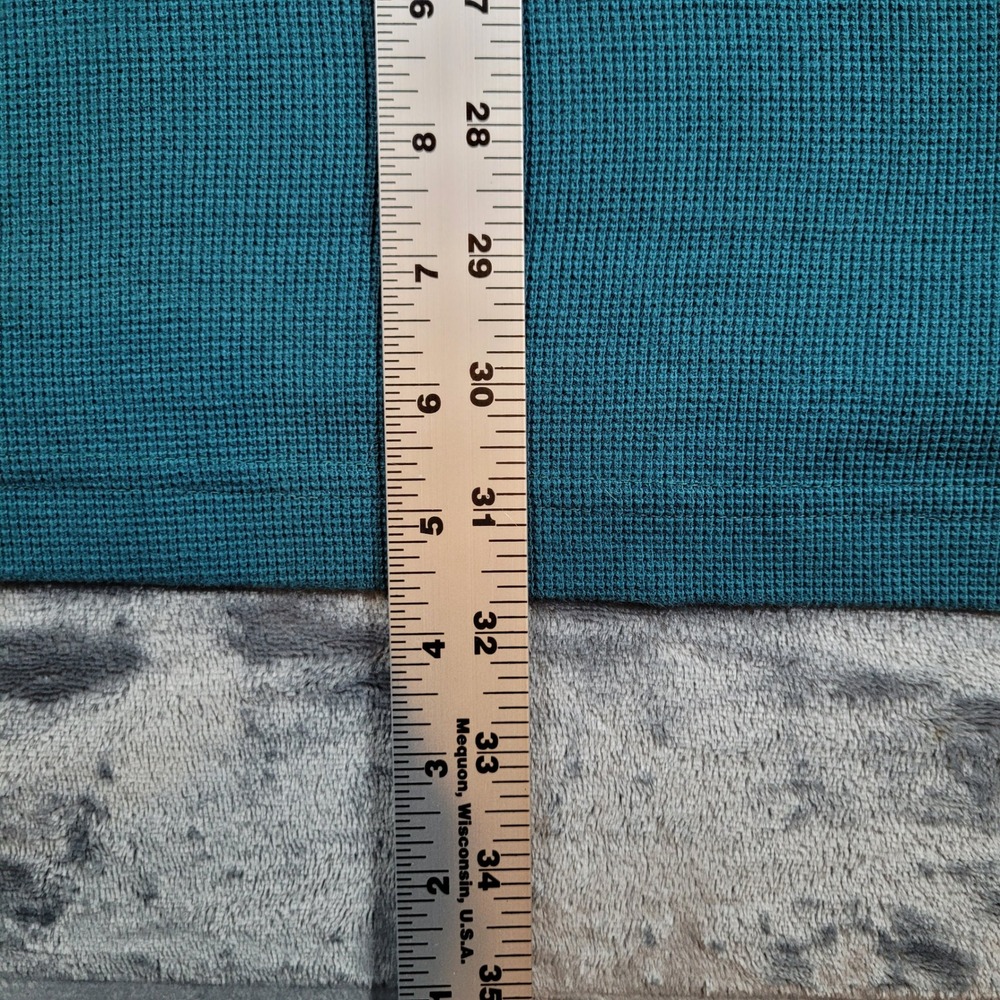 VTG Kayak Mens Glacier Teal Blue Waffle Knit Cotton Polo Shirt 121-153 L NWT - Picture 7 of 10